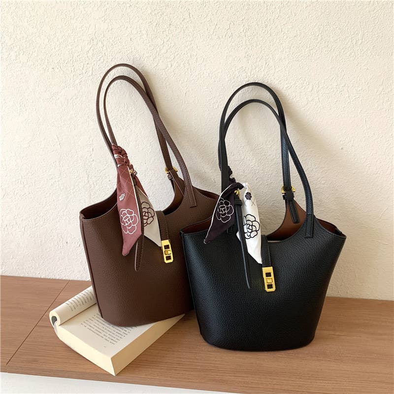 Little Trendy - Vente Sac porté épaule – femme - Sac à bandoulière rétro en cuir PU souple pour femme1