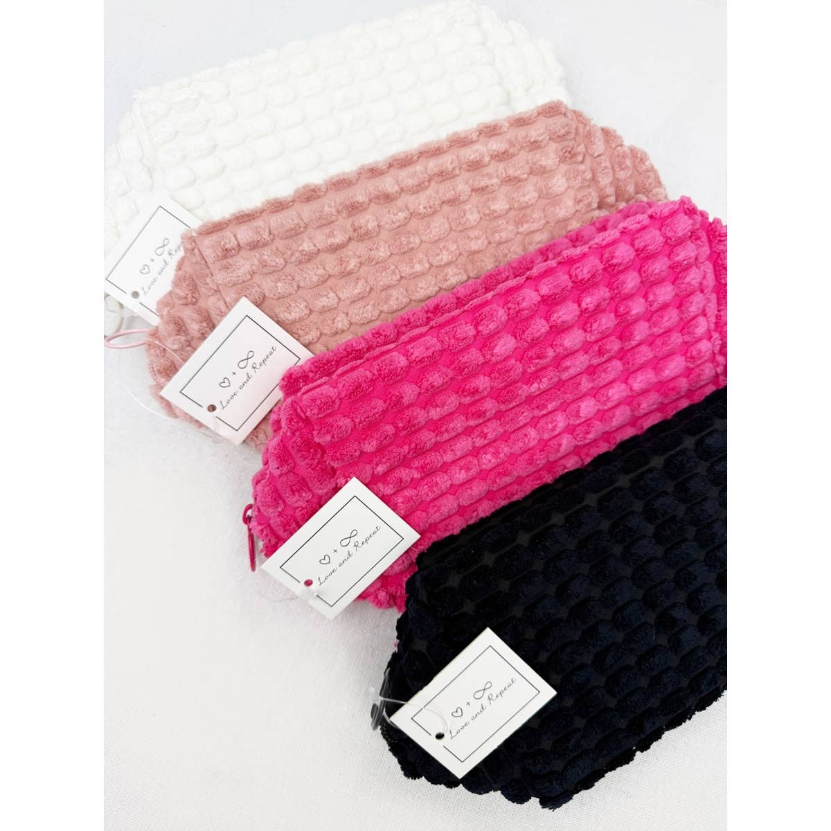 Love and Repeat - Wholesale Makeup/Cosmetic Bag - Soft Puff Textured Light Weight Cosmetic Bag14