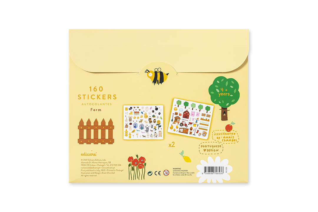 Edicare Editora, Lda. - Wholesale Sticker - Kids & Baby - FARM - 160 STICKERS1