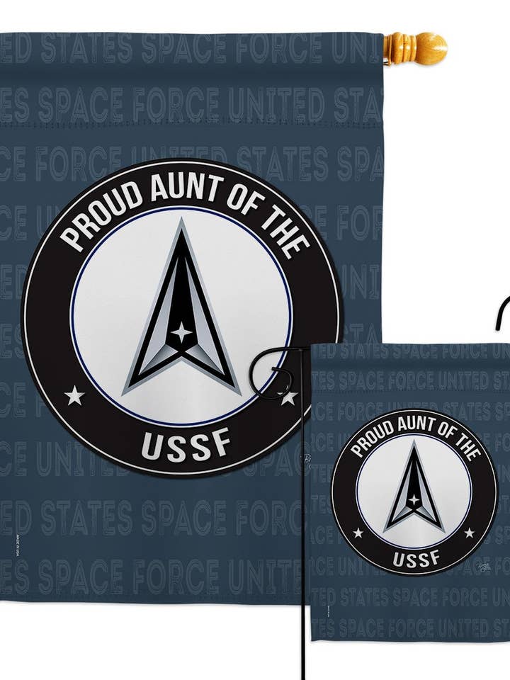 Bandiera decorativa della forza spaziale militare delle forze armate della zia orgogliosa USSF per la vendita all'ingrosso da parte di Two Group Flag Co
