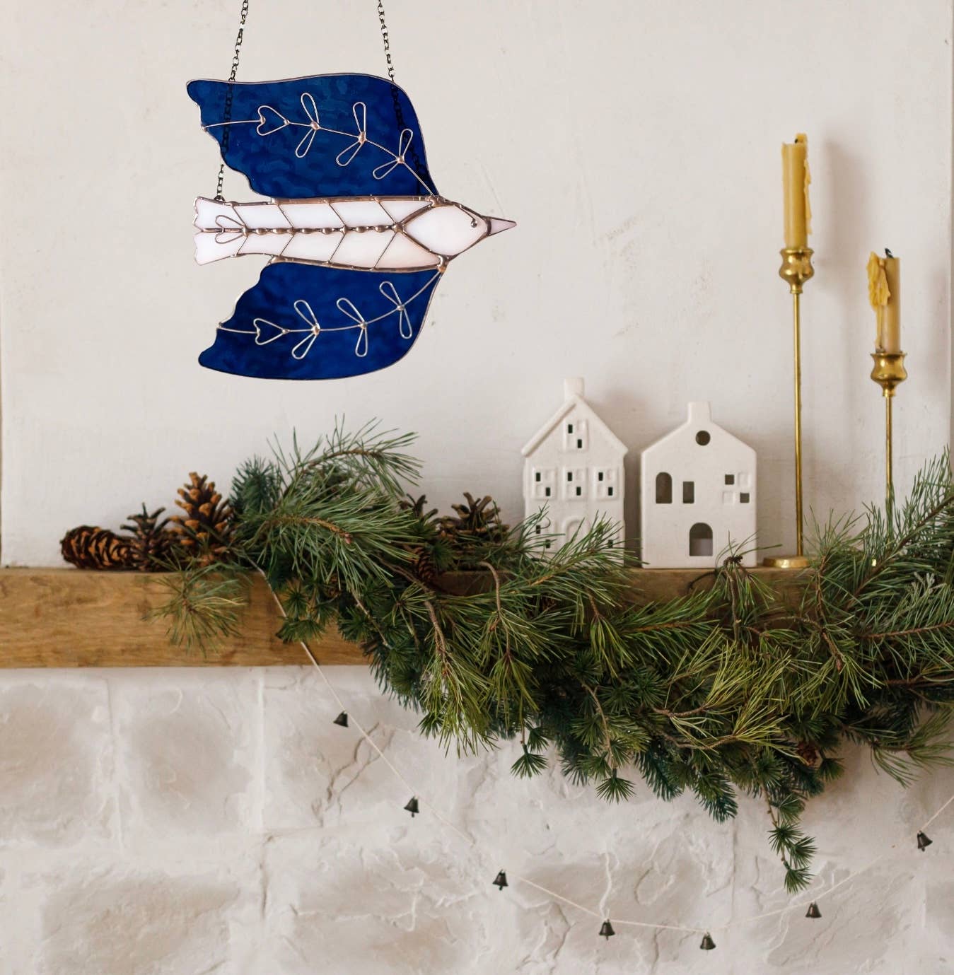 Samara Designs Studio – wholesale Suncatcher – Stained Glass Folk Art Bird5