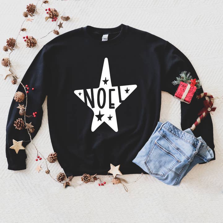 Noel Star | Sweatshirt | Christmas | Religious | Faith for wholesale by Uplifting Threads Co Wholesale
