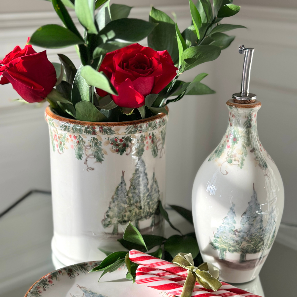 Arte Italica & Crown Linen Designs – Großhandel Öl-/Essigspender – Natale Ölflasche1