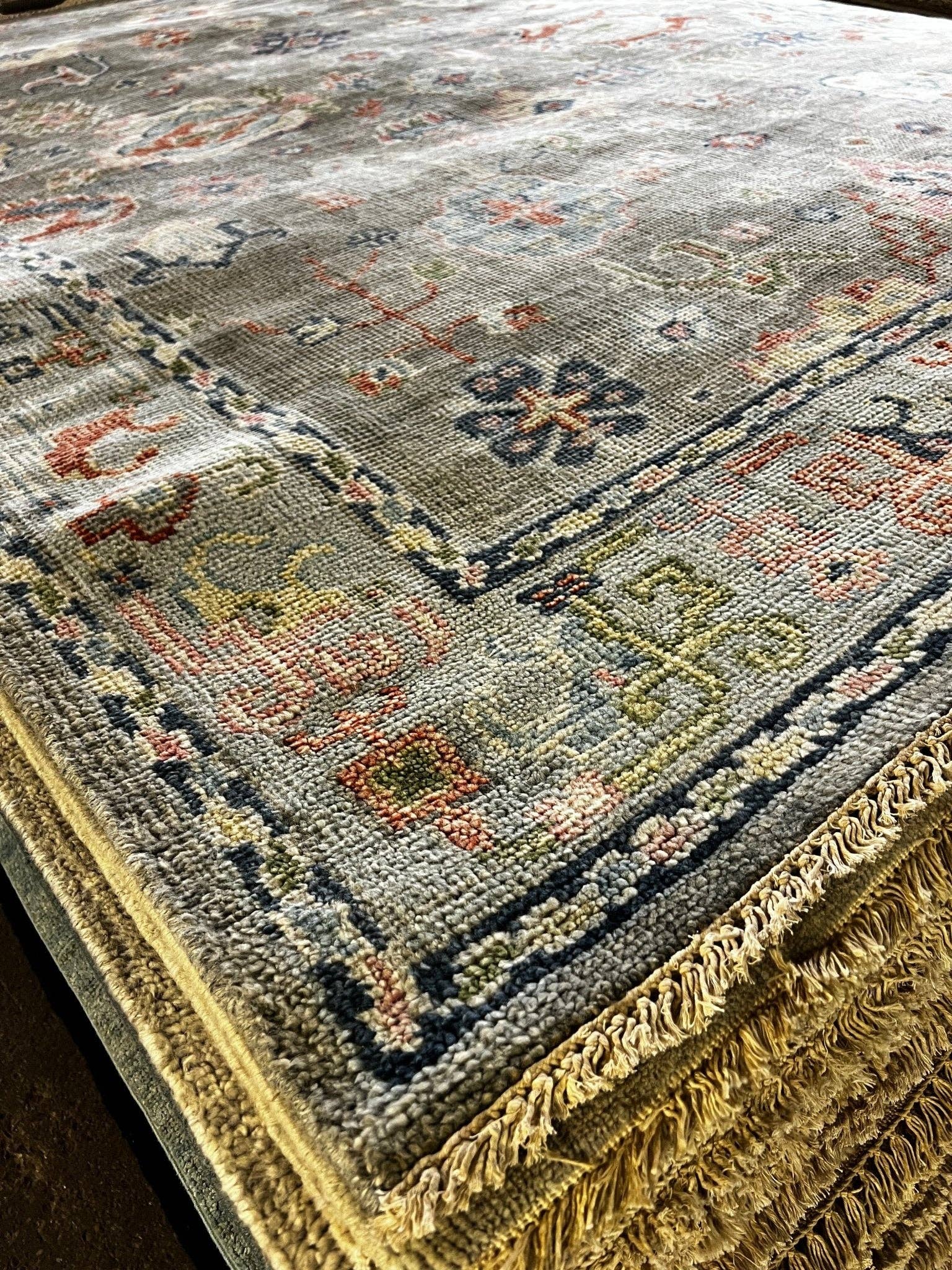 Banana Manor Rug Co. - Wholesale Area Rug - Bianca  8x10 Grey Hand-Knotted Oushak Rug4