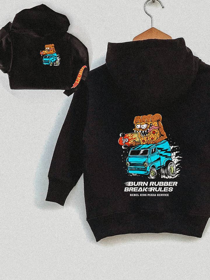 Rebel Kids Pizza Service (front pocket & back) for wholesale by LJkids.Co