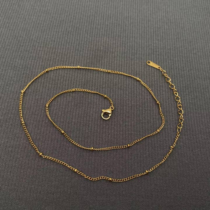 Mio Queena - Wholesale Extender Chain - DIY Accessories for Necklaces 18K Golden S.Steel Chain - FGS2