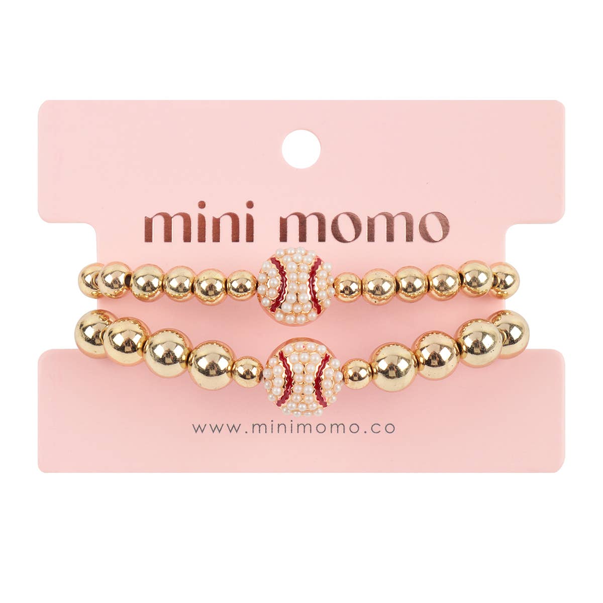 Loven x Mini Momo - Wholesale Beaded Bracelet - Mommy and Me Bracelets - Rhinestone Sports Charm Set8