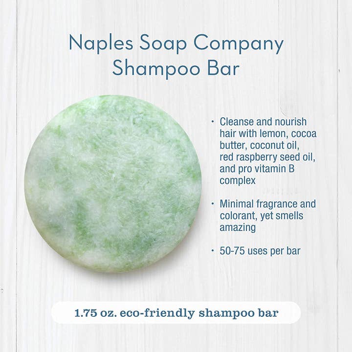 Naples Soap Company - Wholesale Shampoo Puck/Solid Shampoo - Stimulating Scalp Shampoo Bar