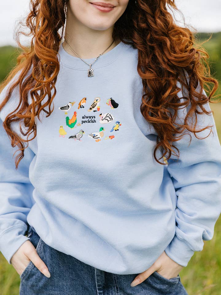 Limpet Store - Wholesale Sweatshirt - Women's - Always Peckish Embroidered Sweatshirt