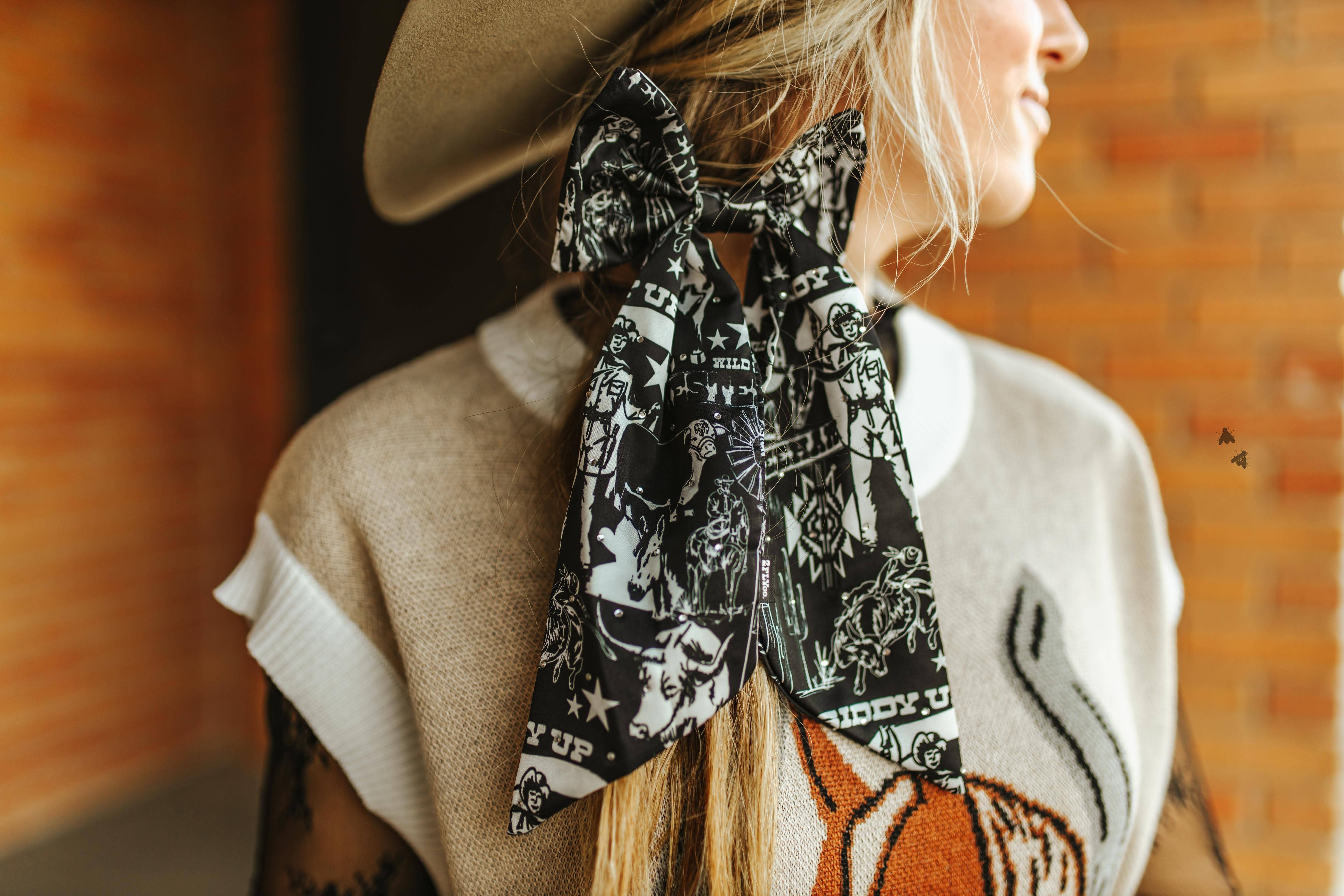 2 Fly Co - Wholesale Screen Printed T-Shirt - Women's - WESTERN PREP BOW *TEJAS THINGS5