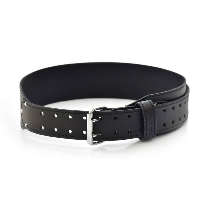 75437 - Ceinture de travail conique 3 pouces de large en cuir lourd Noir pour la vente par Style n Craft