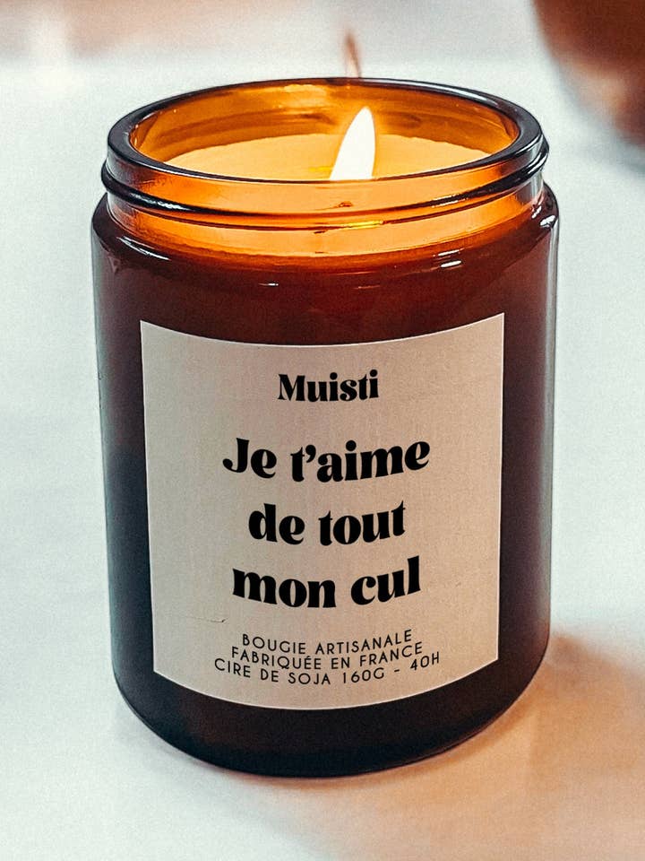 Geurkaars - Ik hou van je met heel mijn kont voor wholesale door Muisti