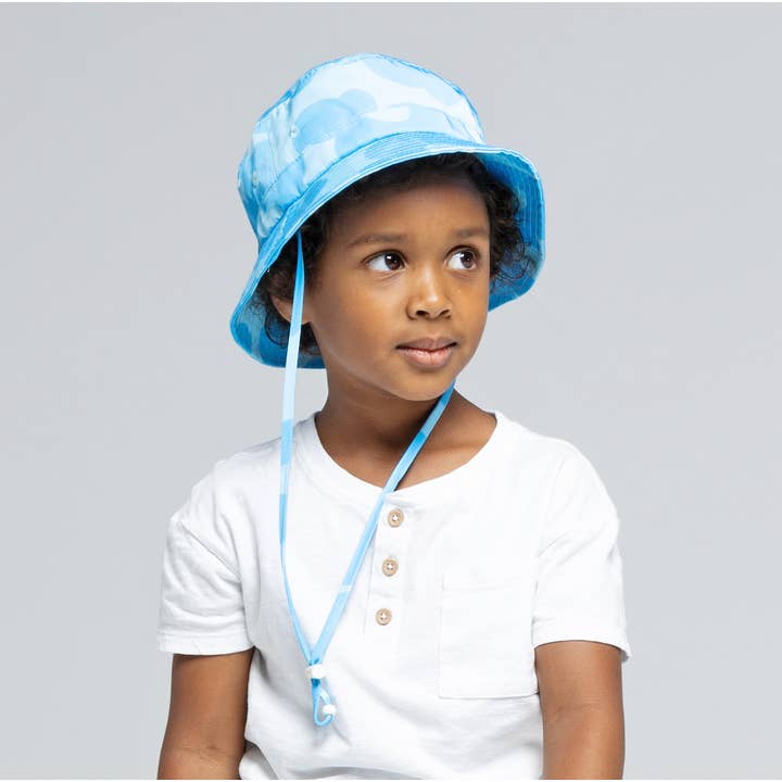 Buba & La - Vendita all'ingrosso Cappello da pescatore - Bambini - Secchio per cappello impermeabile floreale per bambini