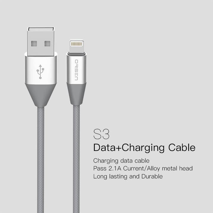 Sland - Wholesale Charging Cable - USB A to Lightning TPE Cable ORSEN S31, (8-pin), 1.2M, Black1