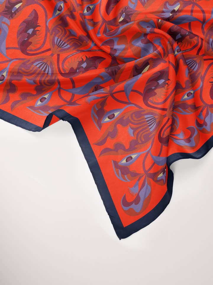 Foulard en soie Bandana 'Je t'épanouis' pour la vente par Alas