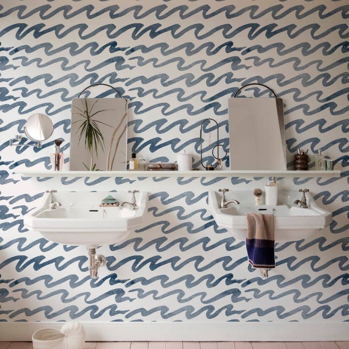 Ocean Wave Wallpaper. Peel and Stick for wholesale by Timberlea