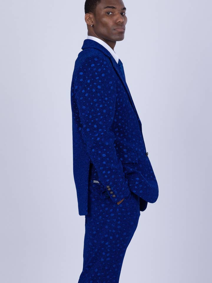 BARABAS - Venta al por mayor Conjunto de vestir - Hombre - Traje de Hombre con Lunares Geométricos y Solapa de Muesca 5SU3414