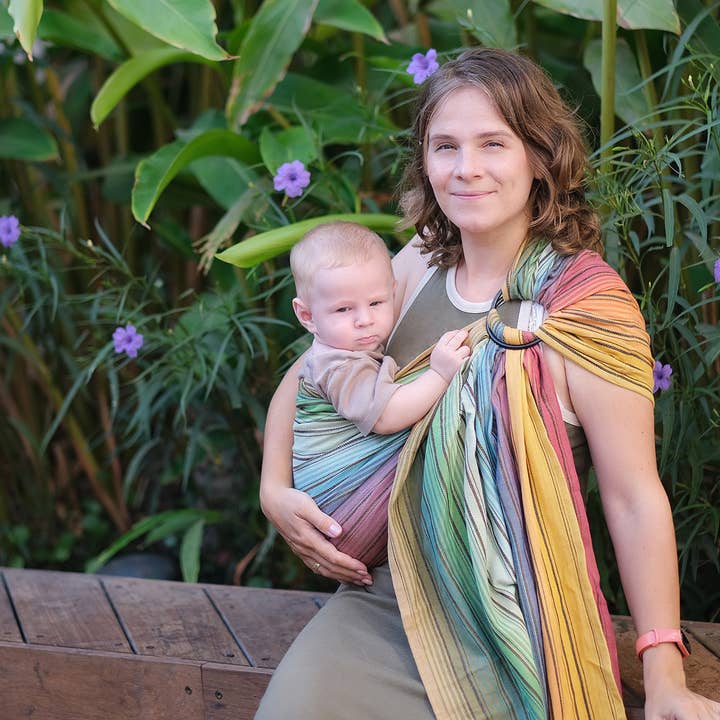 Girasol - Wholesale Baby Wrap/Sling - Ringsling Chameleon, fairly produced, handwoven1