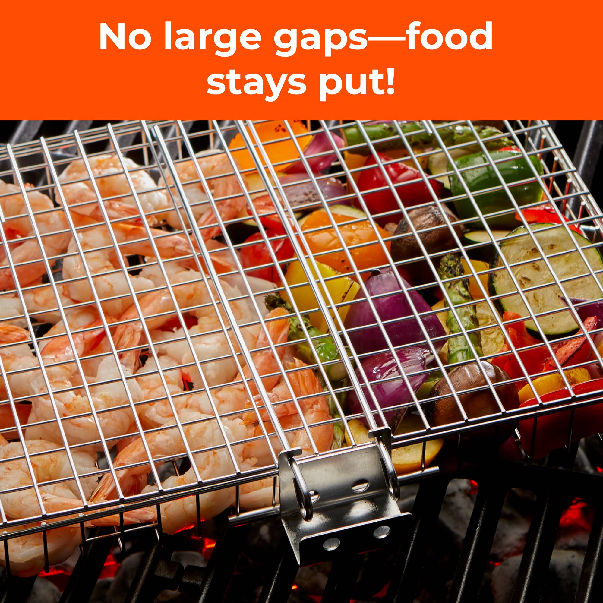 Braize – wholesale Outdoor grill tools – Grill Basket Set with Lid, Handle, Sponge & Basting Brush4