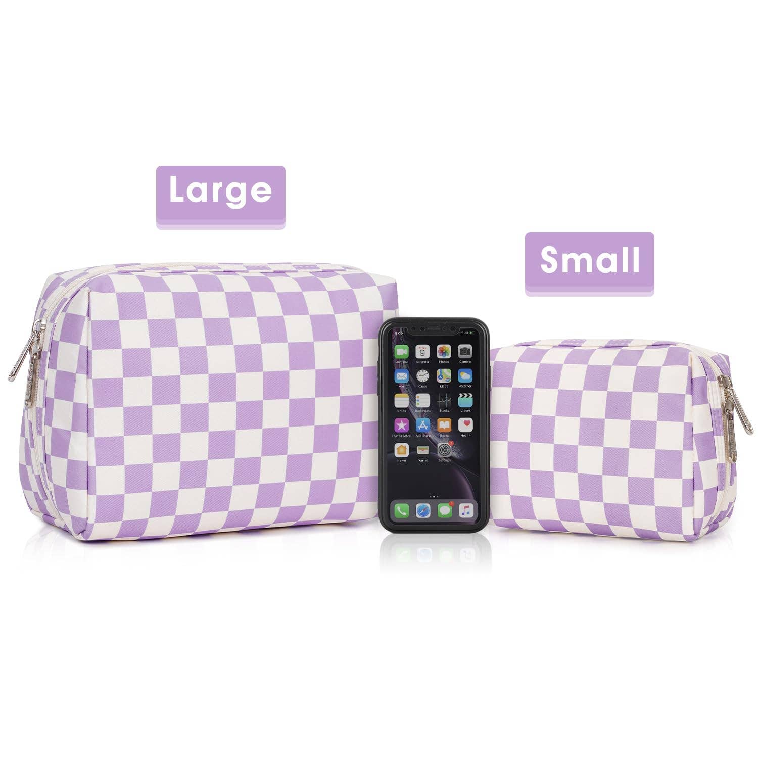 wandf - Wholesale Makeup/Cosmetic Bag - Checkered Makeup Bag Travel Cosmetic Bag Organizer Toiletry53