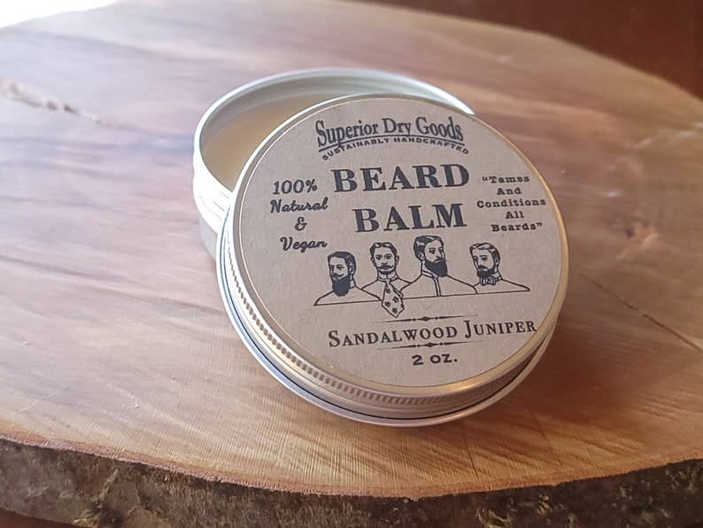 Superior Dry Goods - Wholesale Beard Styling Product - Vegan Sandalwood Juniper Beard Balm | All Natural2