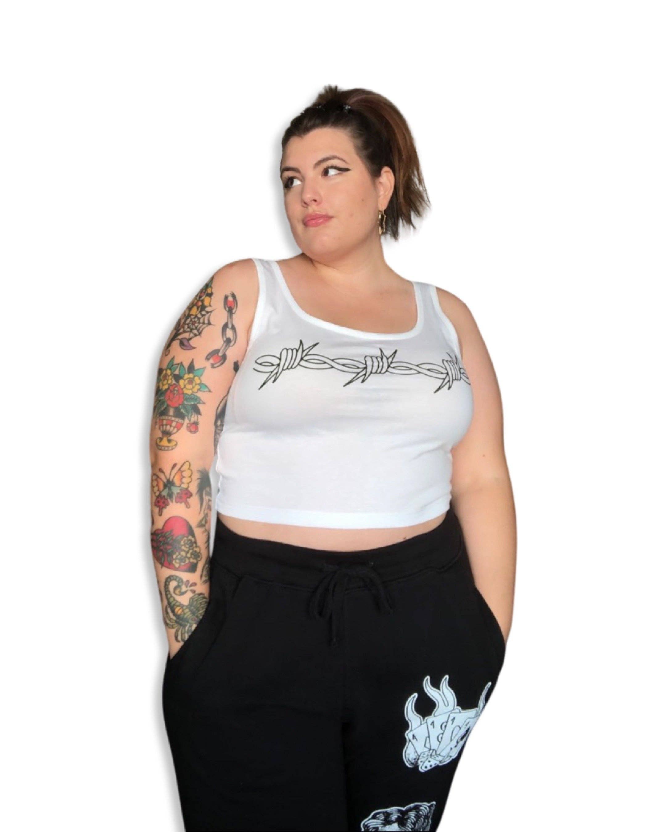 Tinta - Wholesale Tank Top - Women's - Barbed Wire Cropped Tank Top3