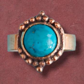 Turquoise Copper Ring for wholesale by Tidepool