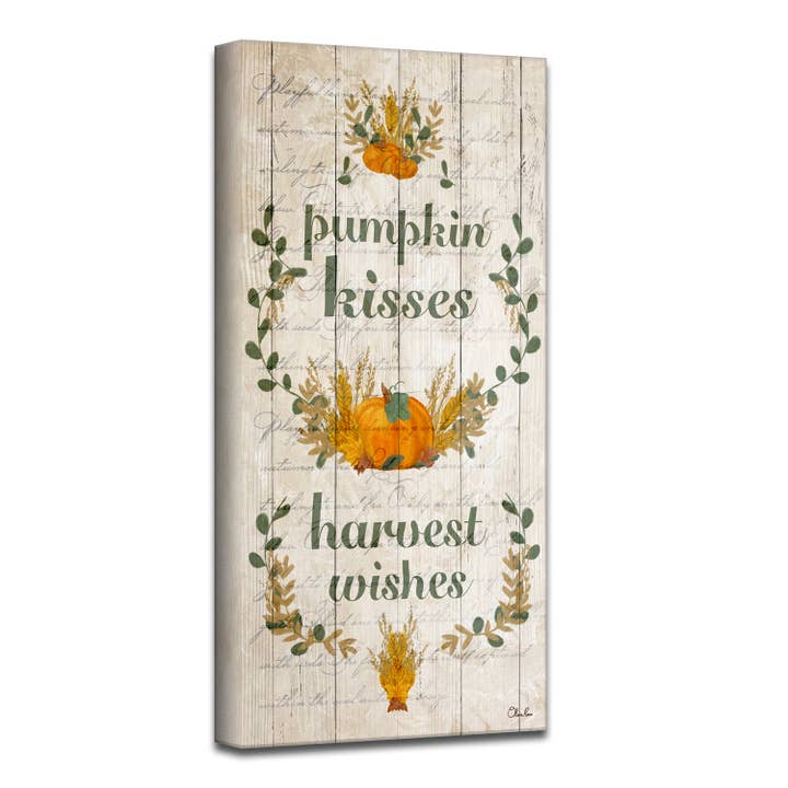 Decorazione da parete su tela con baci di zucca per la vendita all'ingrosso da parte di Ready2hangart, Inc.
