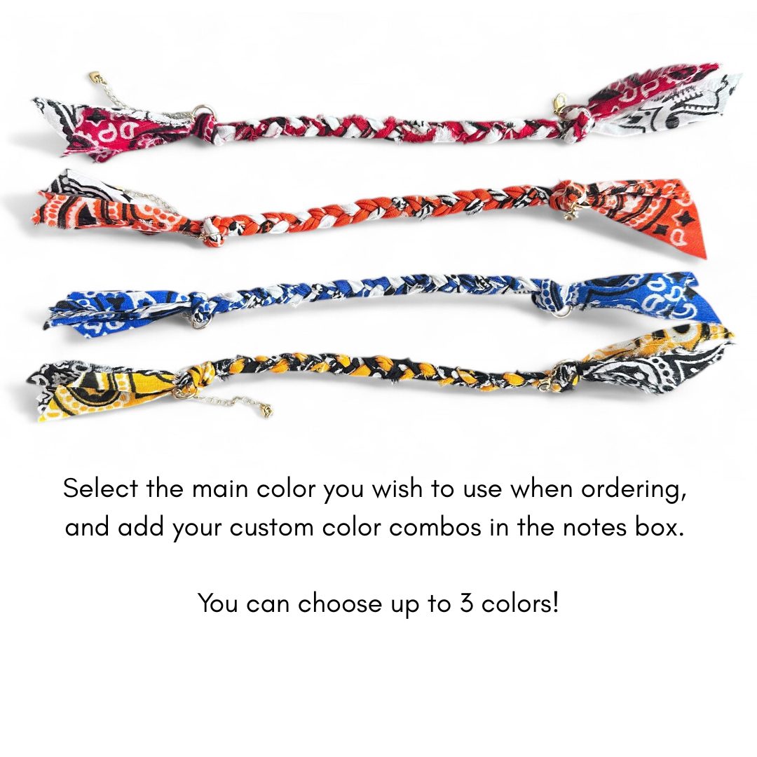 Karma Cat Jewelry Co. - Wholesale Woven/Braided Bracelet - Custom Bandana Bracelet / School Spirit, Cheer, game day1