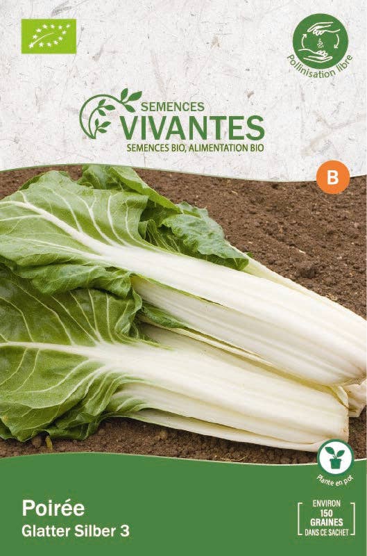 Semences Vivantes – Sementes de plantas por atacado – Prata glatter biológica 3 peras - Embalagem de 150 sementes0