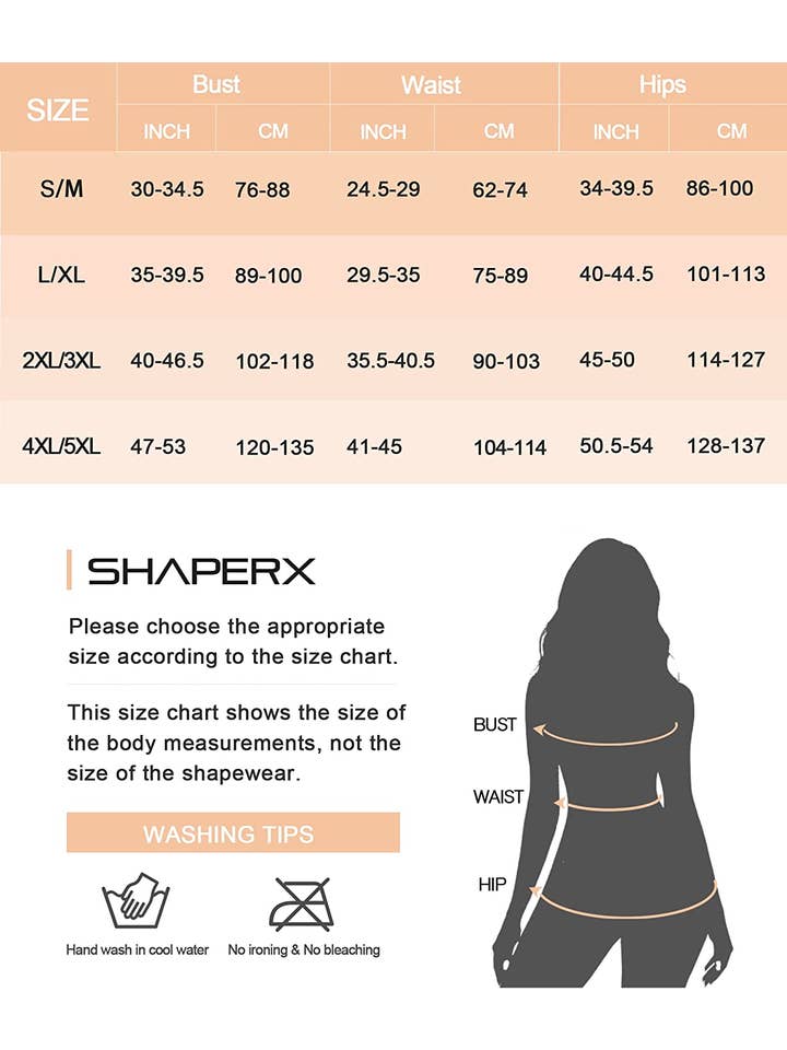 SHAPERX - Wholesale Shapewear - Women's - SHAPERX Seamless Full Body Tummy Control Bodysuit shapewear3