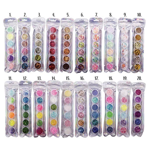 Majestic Wholesale – wholesale Nagelkonst/dekaler – Majestic Nail Glitter – Glittrande nagelkonstset 12-pack0