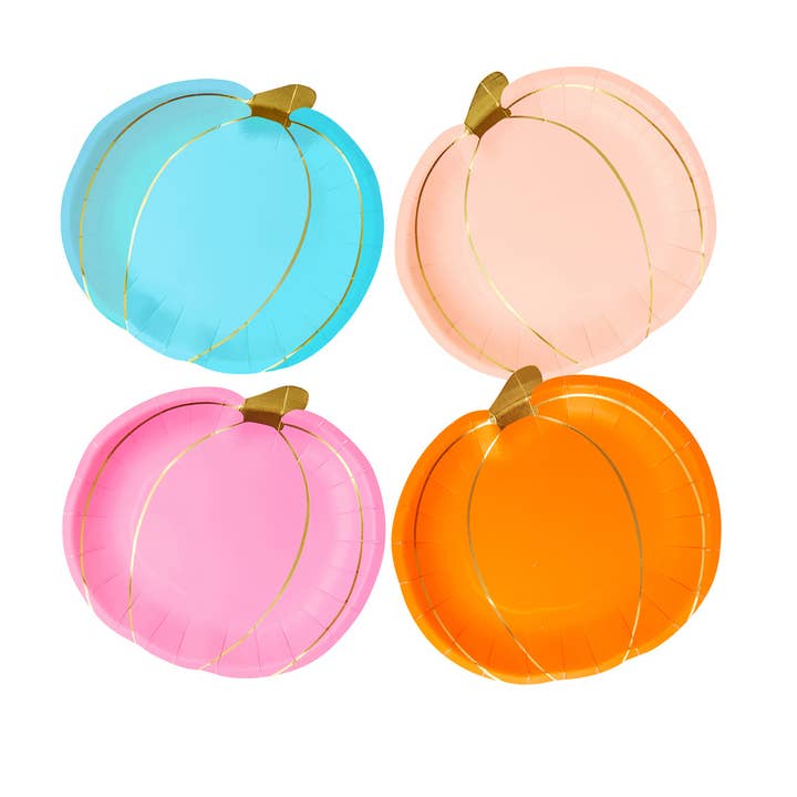 Talking Tables USA - Wholesale Disposable Plate - Halloween Pumpkin Plates | 8 Pack | Fall Decor |