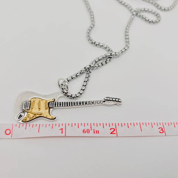 Mio Queena - Wholesale Pendant/Charm Necklace - Rock Style Electric Guitar Pendant Necklace - MJ