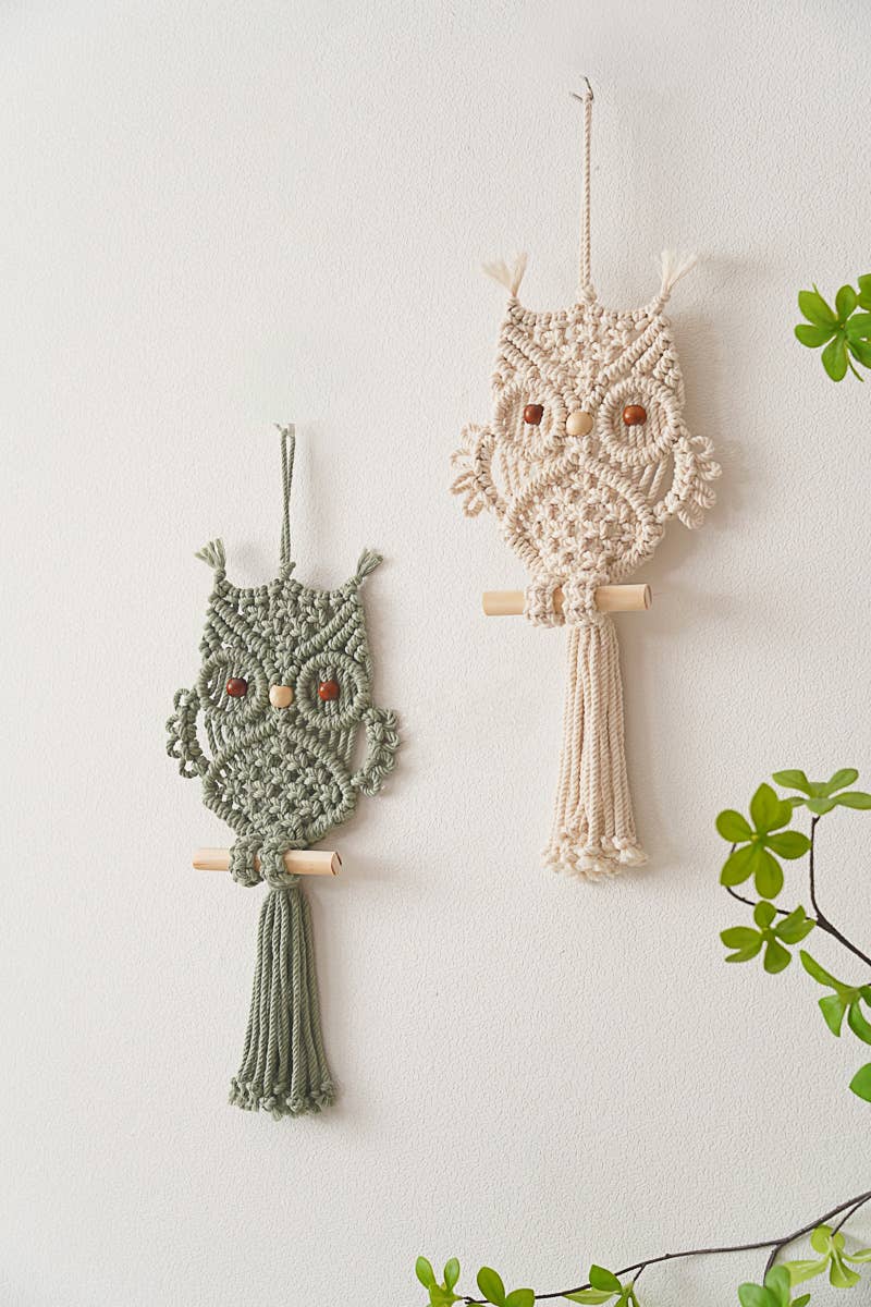 BeanDaikon – wholesale Väggdekor - Barn och baby – Macrame Uggla Vägghängande W730