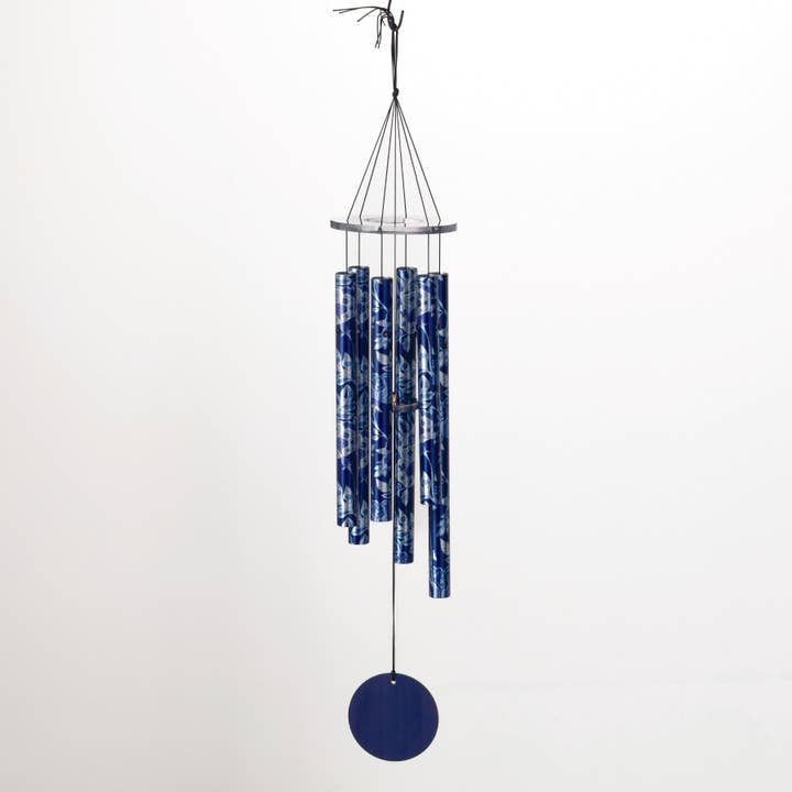 Woodstock Décor Chime™ - Blue Floral for wholesale by Woodstock Chimes