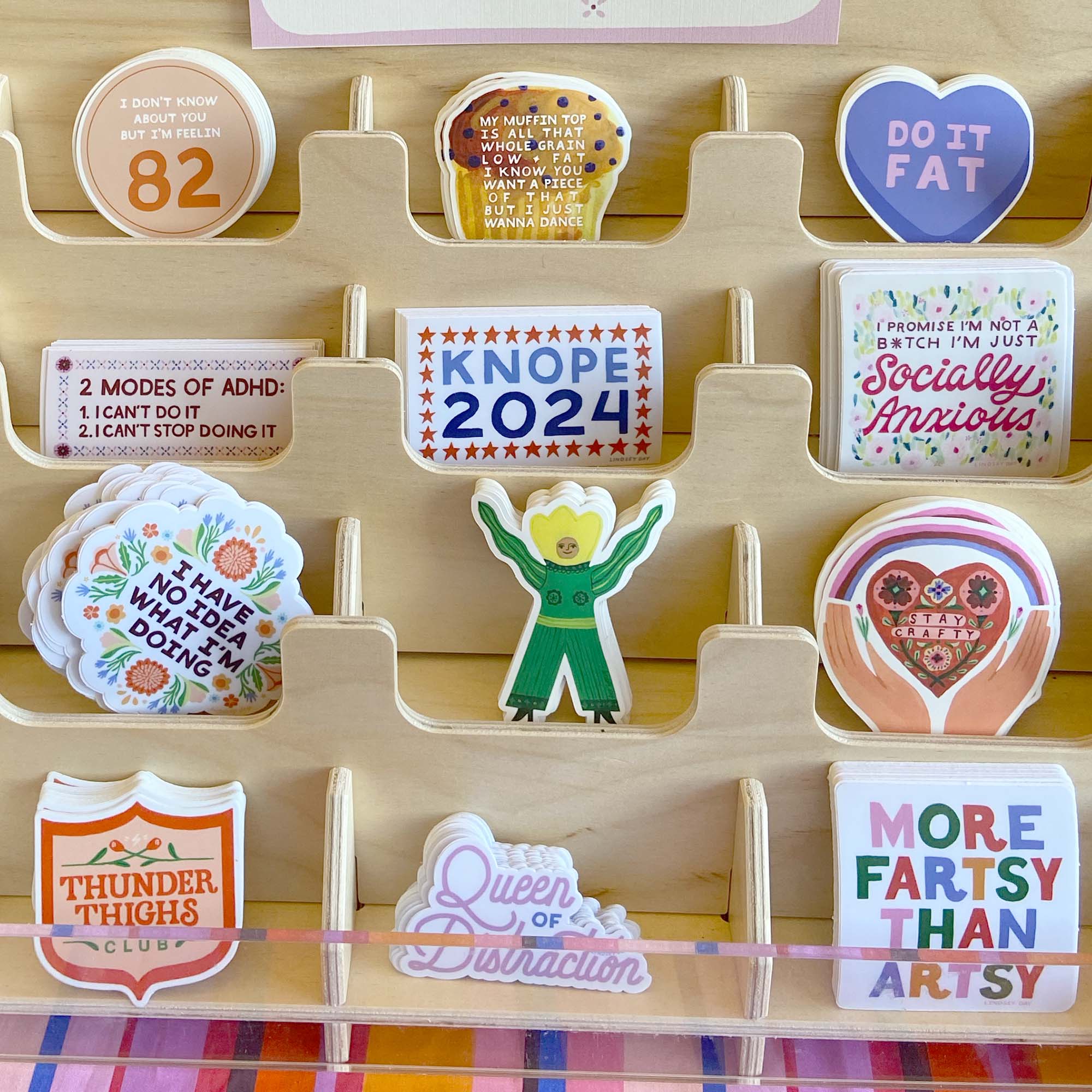 Lindsey Day Studio - Vendita all'ingrosso Adesivo - Adesivo più Fartsy che Artsy, Adesivo Divertente Adesivo Stravagante9