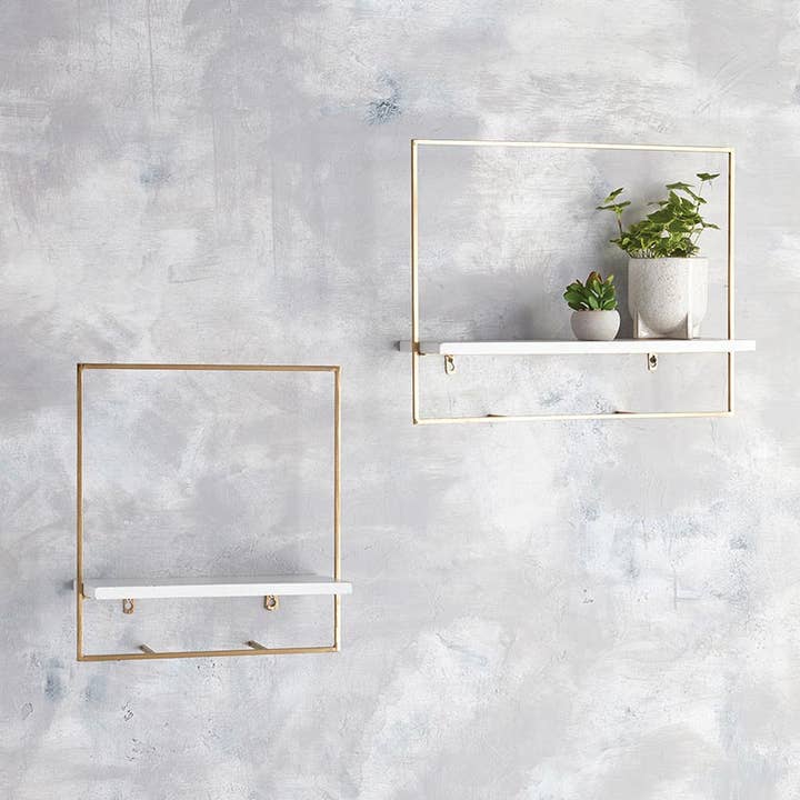 47th & Main (Creative Brands) - Wholesale Wall Mounted Shelf - Brass Wall Shelves - Large1
