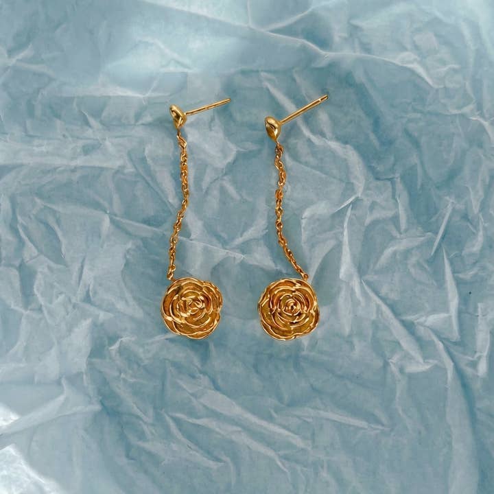 Persea Jewelry - Wholesale Dangle Earrings - Pendientes largos Rosetta2