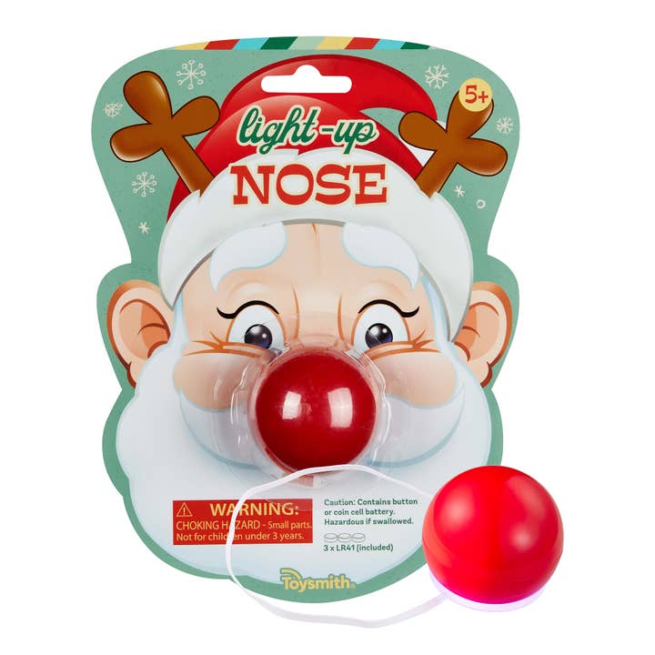 Toysmith - Wholesale Light-Up Toy - Kids & Baby - Toysmith Holiday Light Up Santa Nose