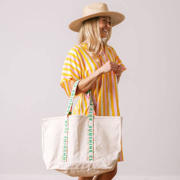 Sunshine Tienda - Wholesale Tote Bag - Women's - Sunshine Club Canvas Tote