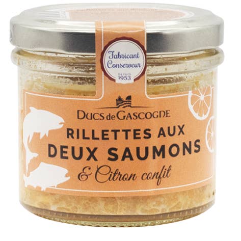Rillettes With Two Salmons And Candied Lemon 90g for wholesale by Ducs de Gascogne