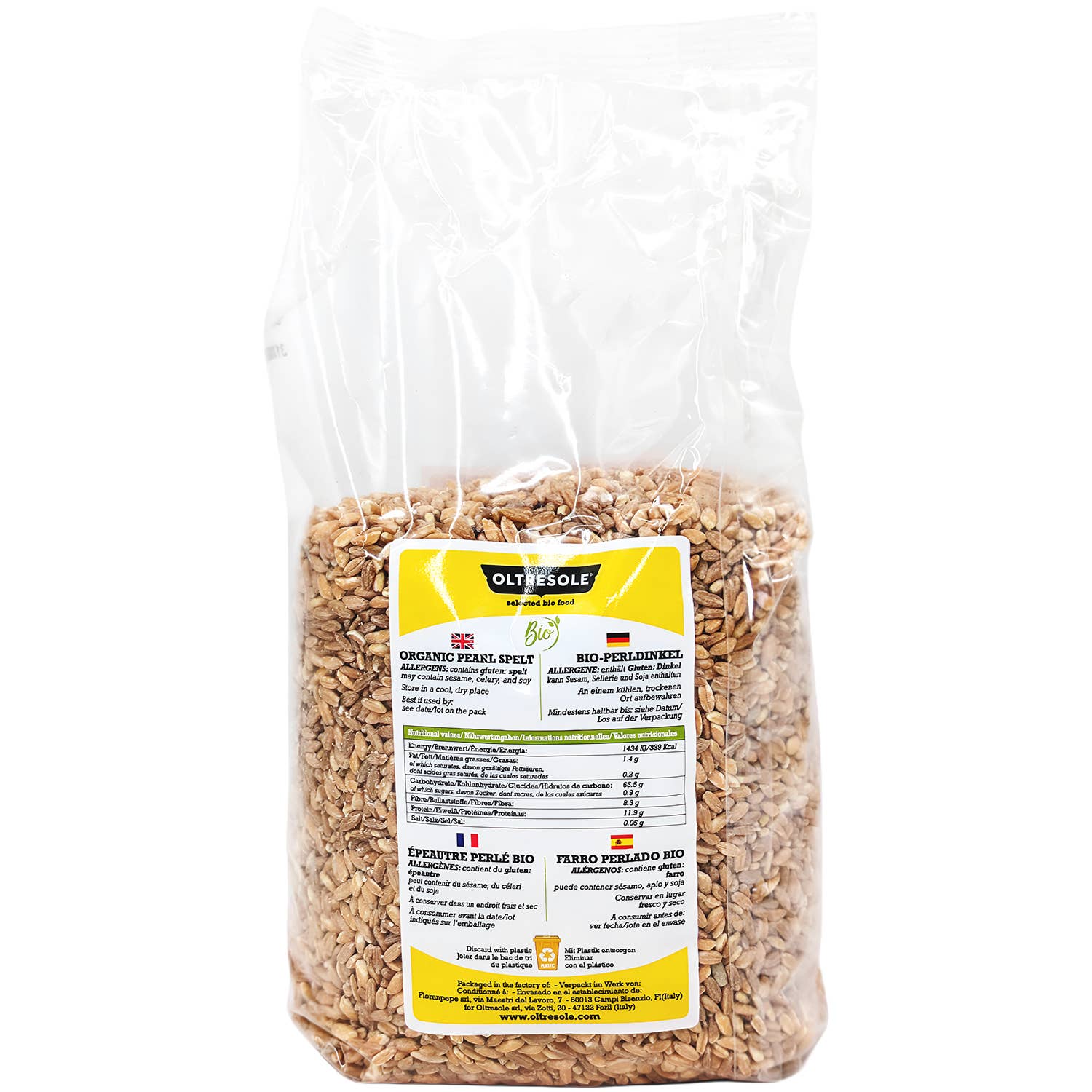 Oltresole - Wholesale Whole Grains - ORGANIC PEARLED SPELT 1 Kg2