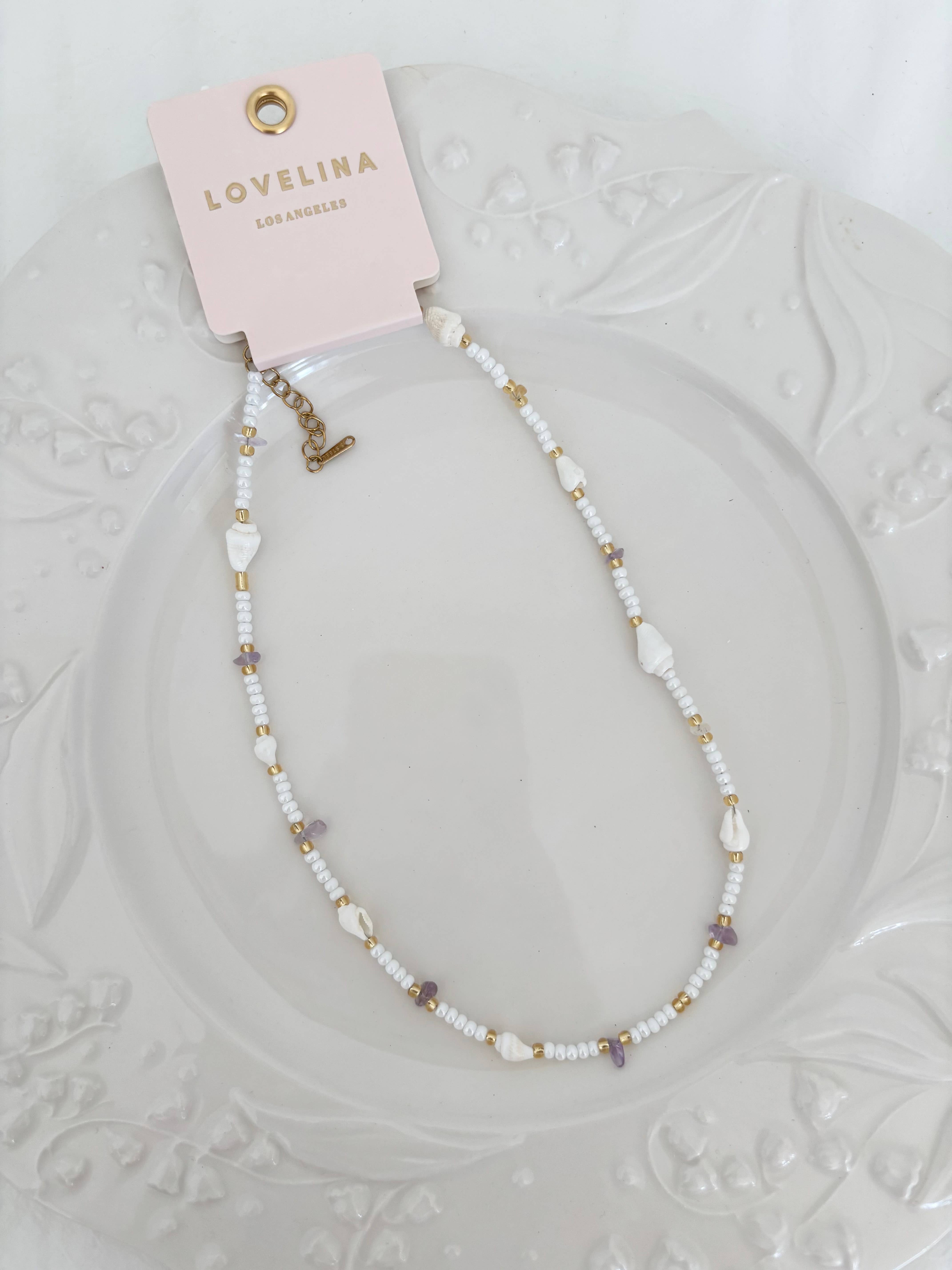 LoveLina - Wholesale Beaded/Pearl Necklace - Beach Seashell Starfish Summer Necklace (NUA)4