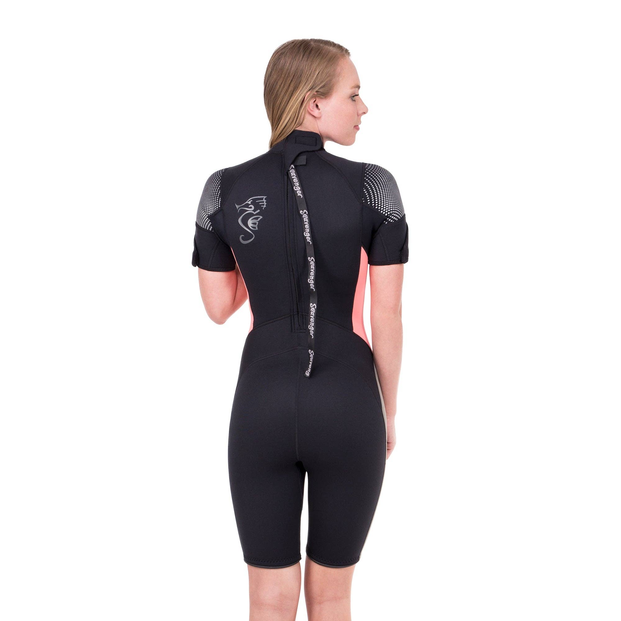 Seavenger - Wholesale One Piece Swimsuit - Women's - Women's Navigator Shorty Wetsuit - Coral2