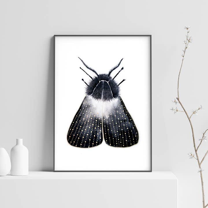 The Flow Design - Venta al por mayor Ilustración - Póster con estampado de polillas, mariposas y mariposas, arte de pared