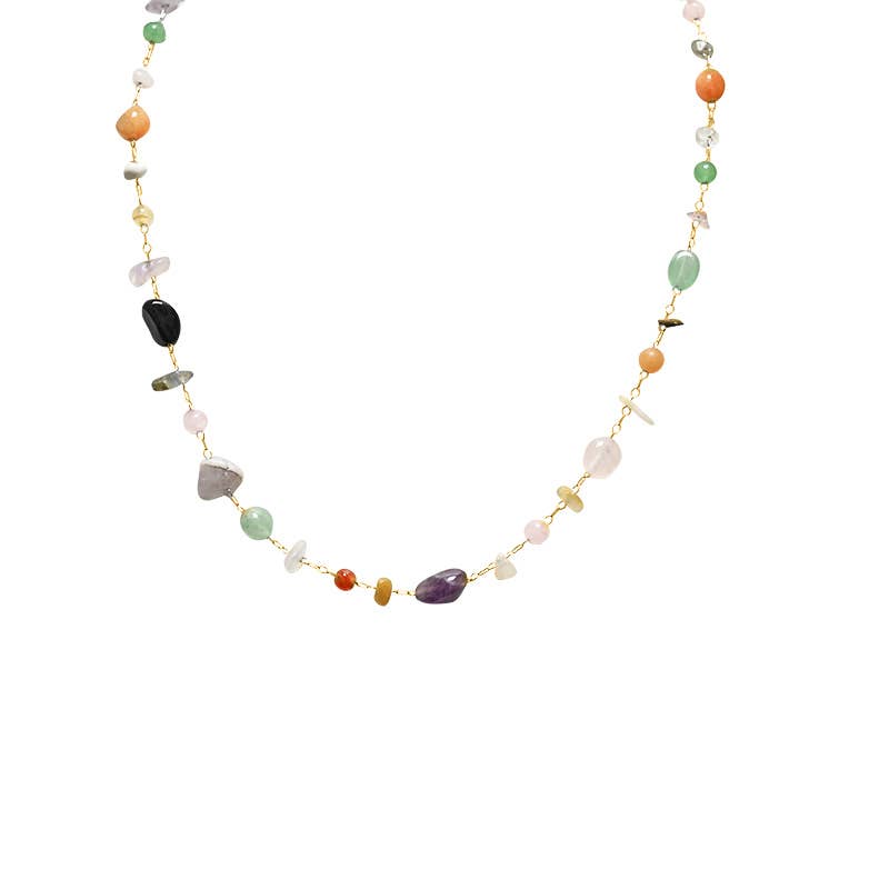 AMORINO SRL – wholesale Pärlband/Pärlhalsband – HALSBAND MED FÄRGADE STENAR - YK22464D8156