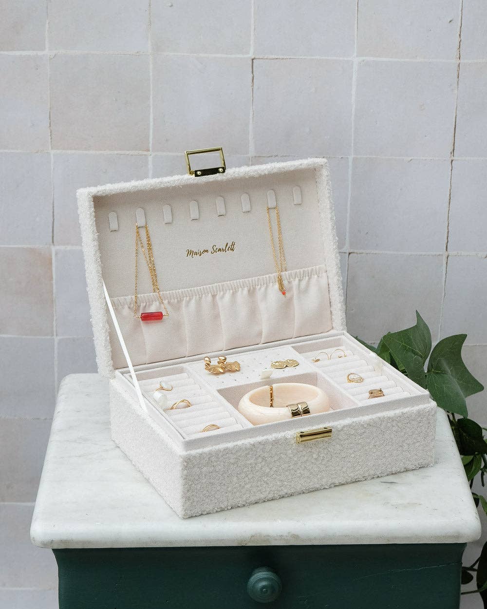 Maison Scarlett - Vente Boîte/rangement à bijoux - Boîte à bijoux Louise en moumoute0