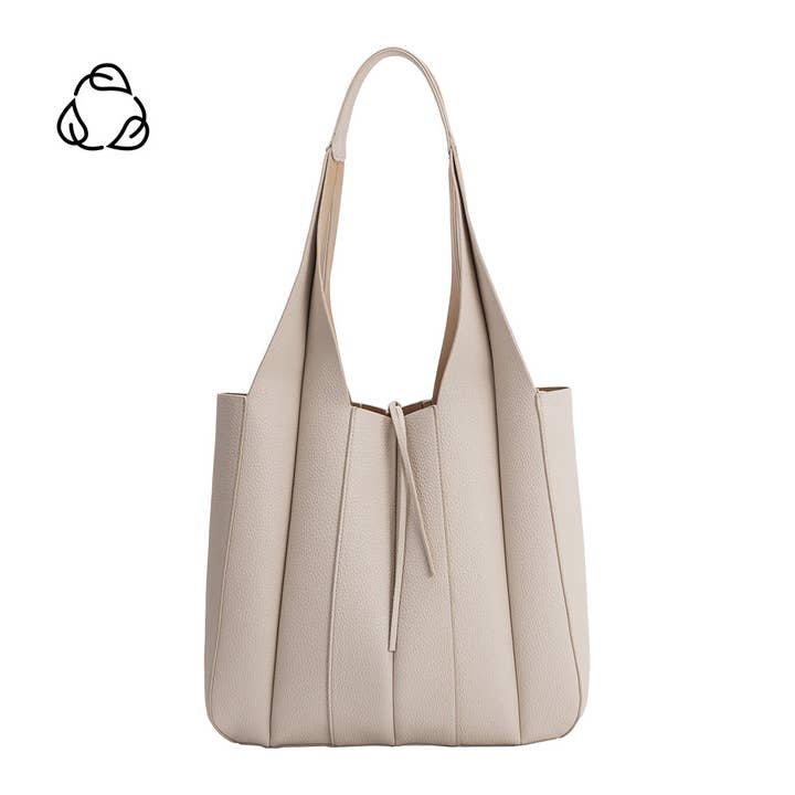 Harper Bone Recycled Vegan Leather Tote Bag Pre-Order 1/30 for wholesale by Melie Bianco