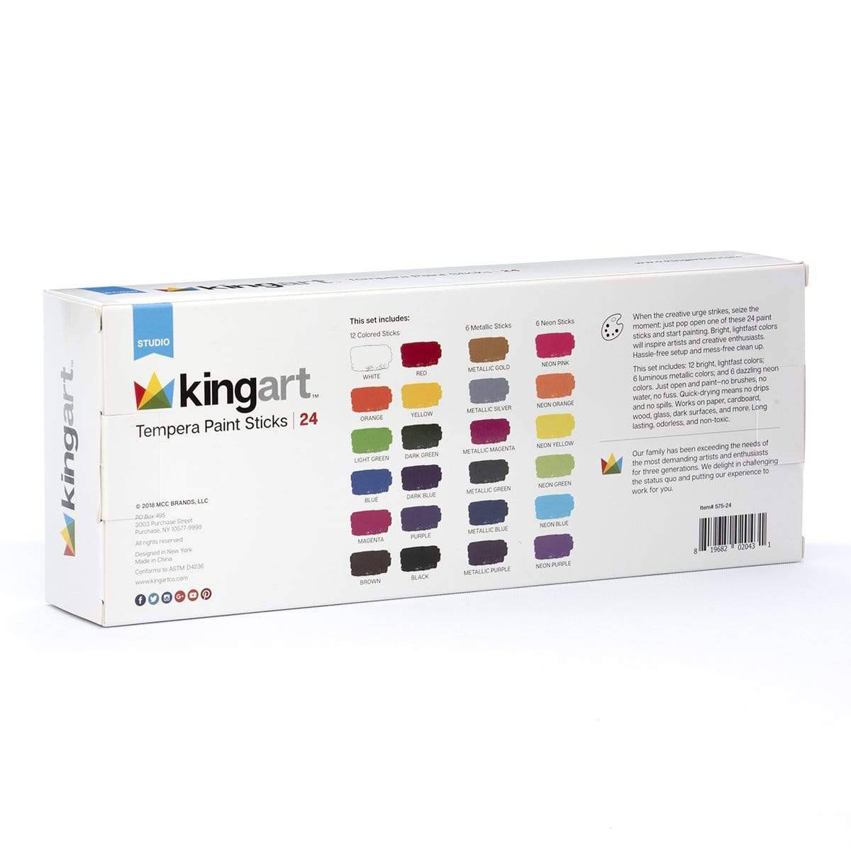 KINGART - Wholesale Paint Set - Tempera Paint Sticks, 24 Colors9